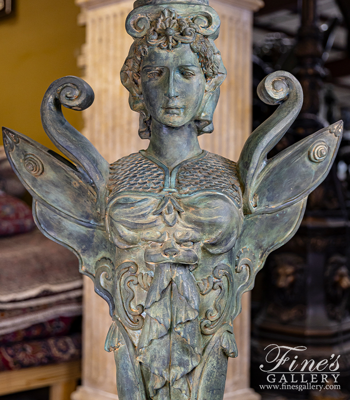 Bronze Statues  - Mythical Queen Antique Patina Bronze Statue - BS-1598